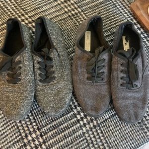Two pairs of grey flats/runners (Ardene & George)